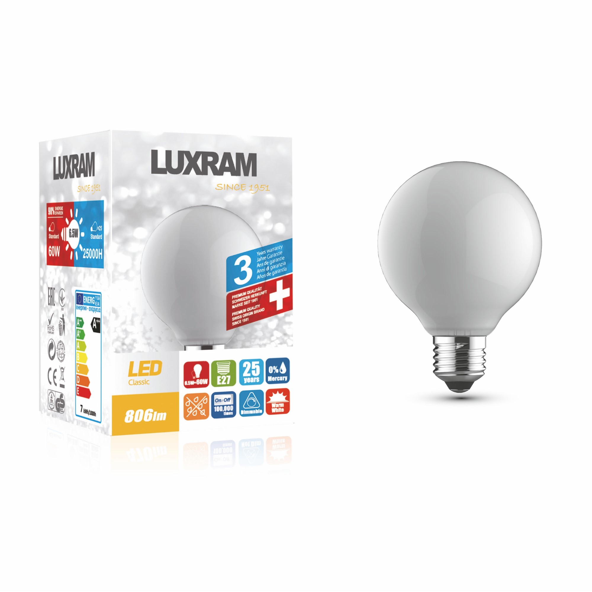Value Classic LED Lamps Luxram Globes